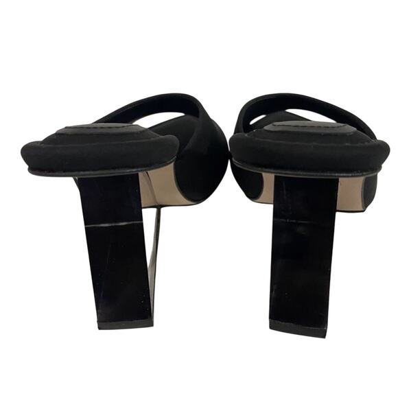 Good American Clear Wedge Sandal Neoprene Open Toe Size 8.5 GA368N-X New in Box - Picture 7 of 16